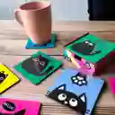 Juego De Portavasos Gatos