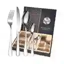 Juego De Cubiertos Set De 24 Piezas Acero Inoxidable Silver