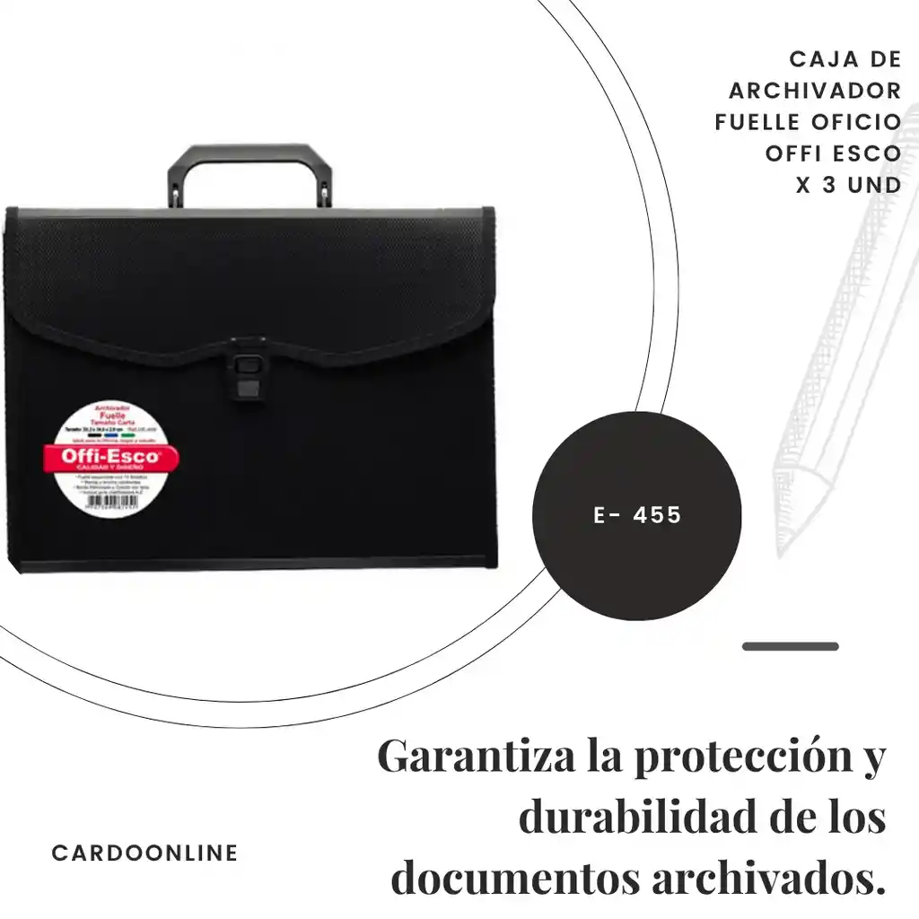 Caja Archivador Fuelle Oficio Offi Esco