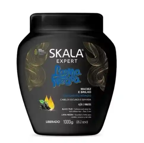 Skala Lama Negra Para Cabello Oscuro, Brillo Y Suavidad