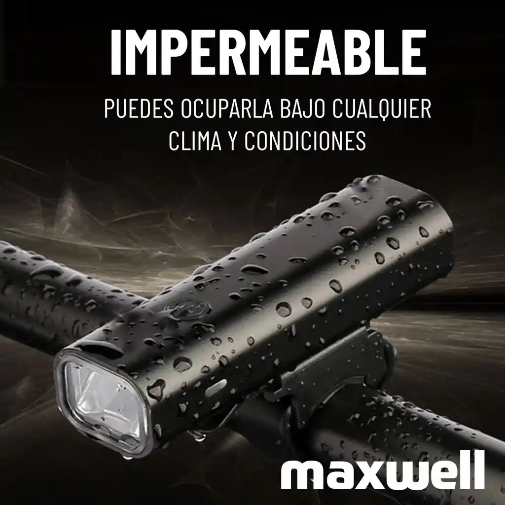 Luz Bicicleta Set Delantera Trasera Usb Maxwell Impermeable