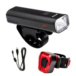 Luz Bicicleta Set Delantera Trasera Usb Maxwell Impermeable