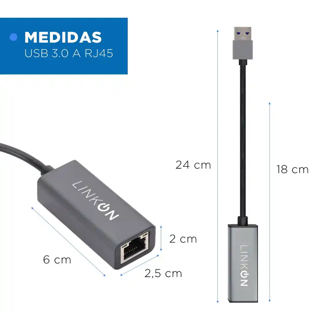 Adaptador Usb A Rj45 Cable Red Linkon Ethernet 10/100/1000