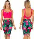 Short Largo De Vestido De Baño Praie 0002 Flores Control S M L Xl 2xl 3xl
