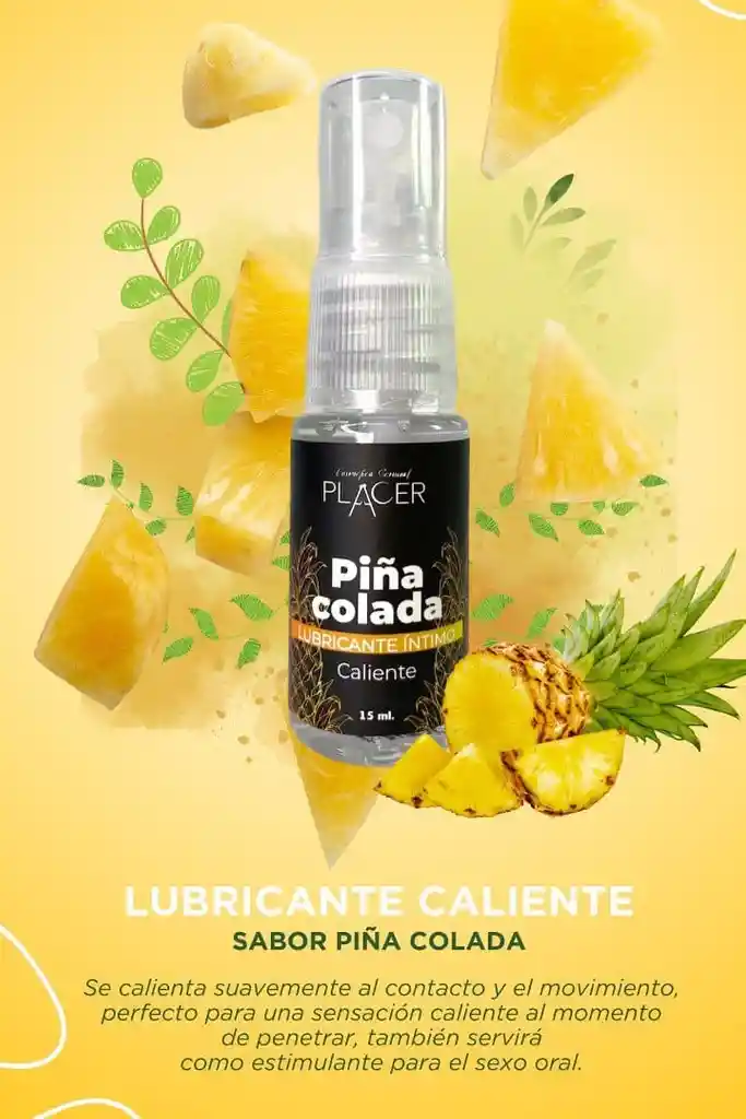 Lubricante Íntimo Caliente X 15ml Sabor Piña Colada