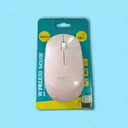 Mouse Weibo Inalambrico (rosado)escritorio Usb 2.4 / Rf-2822b