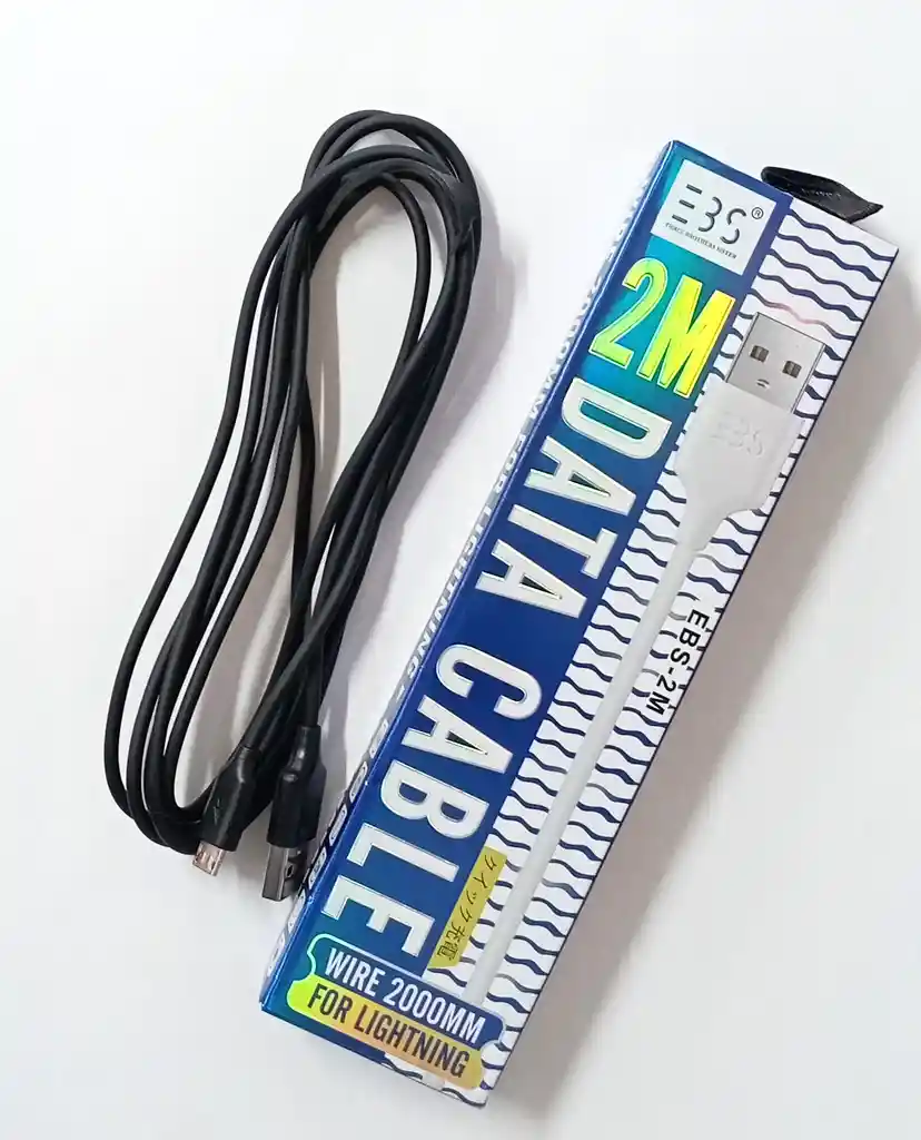 Cable De Carga 2m V8 Ebs Negro