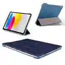 Estuche Protector Para Ipad 10 10.9 + Vidrio Ceramico - Azul Oscuro