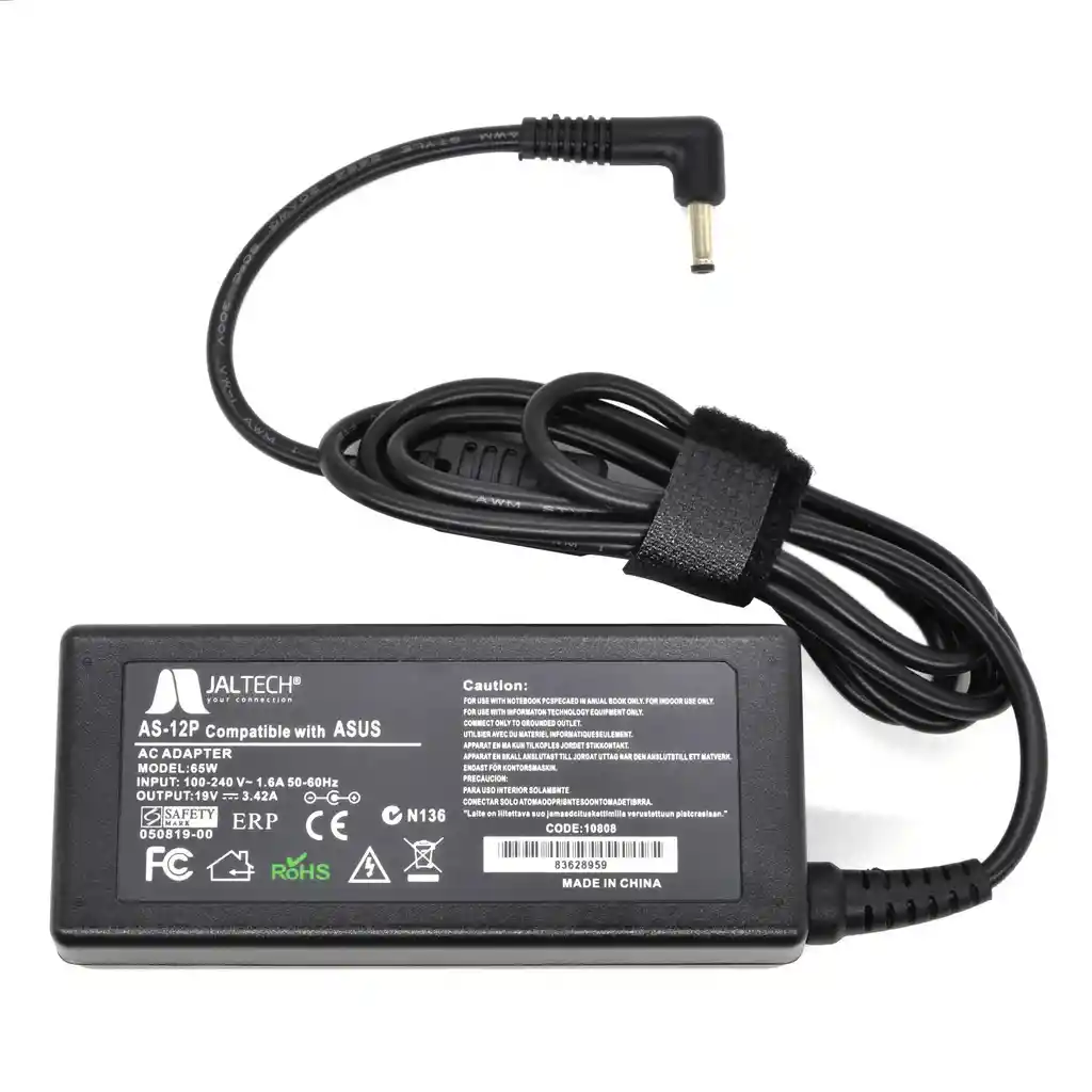 Cargador Para Asus 19v 3.42 4.0x1.35 L 65w As-12p