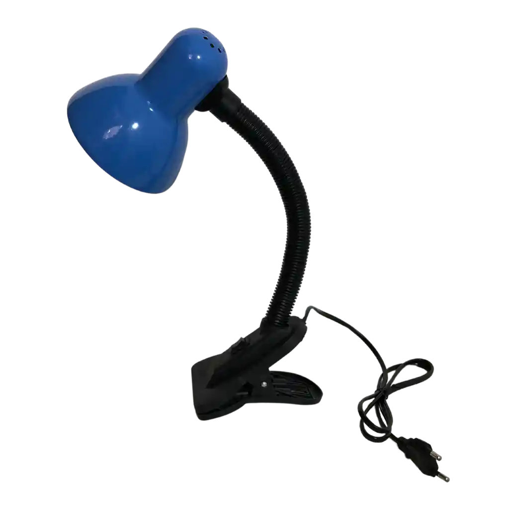 Lámpara De Pinza Flexible Pequeña Azul