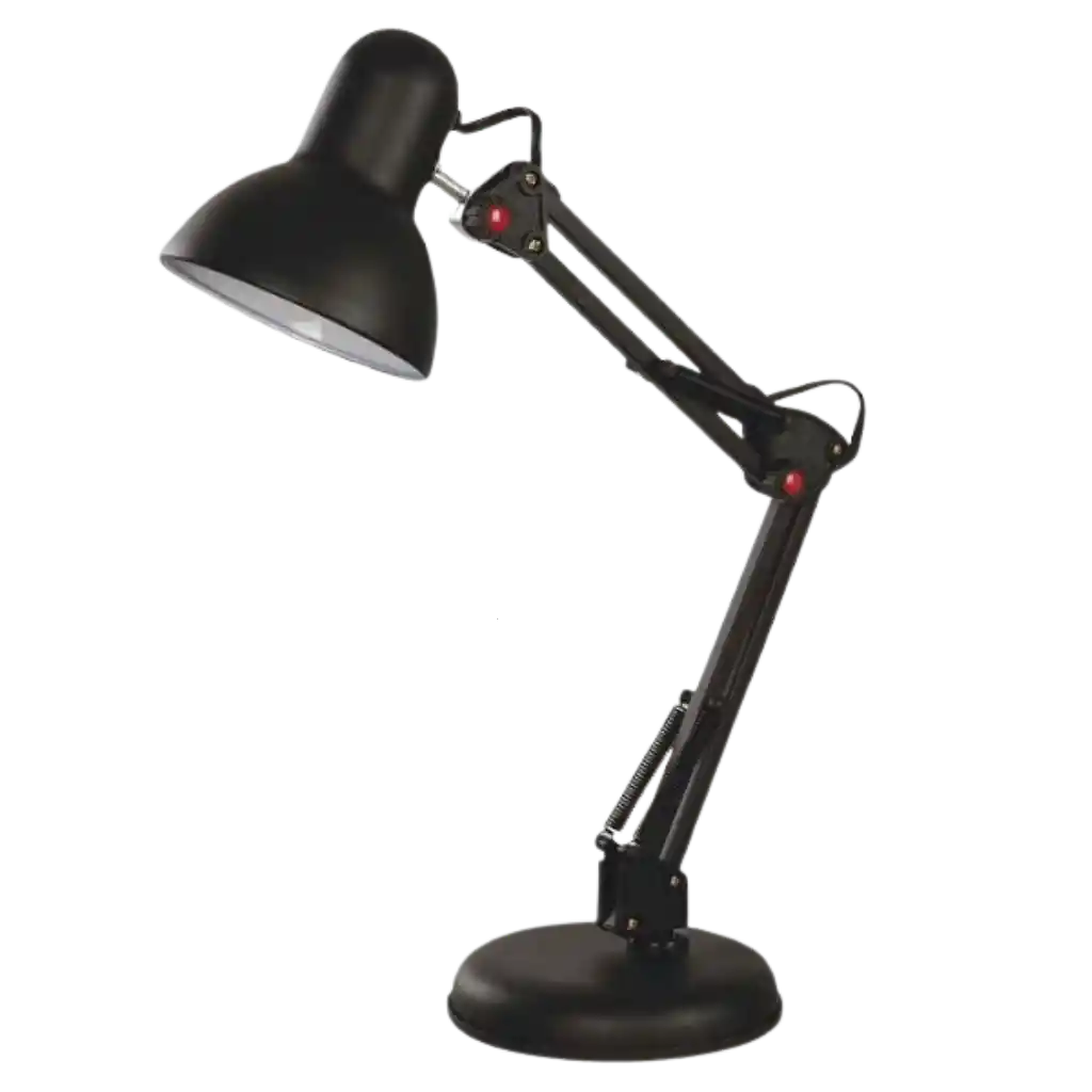 Lámpara De Mesa Negra Escualizable