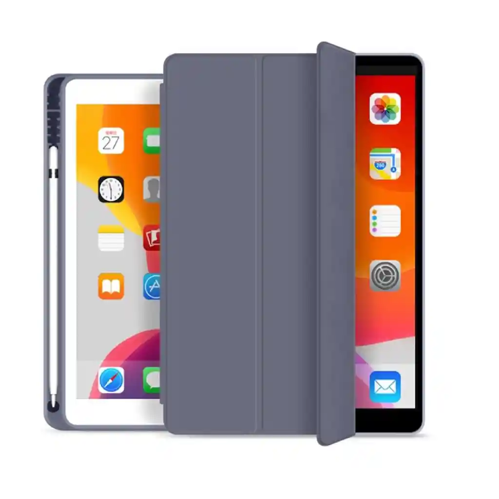 Estuche Protector Para Ipad 10.9 10a Gen Con Esp Para Lápiz + Cerámico - Morado