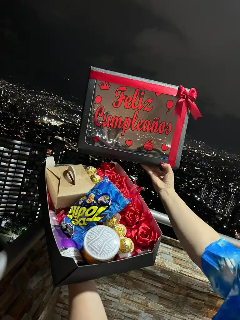 Regalo Madres-anchetas-chocolates-rosas-caja De Chocolates-caja Flores Con Chocolates-dia Madres-regalo Mamá-detalles-sorpresas