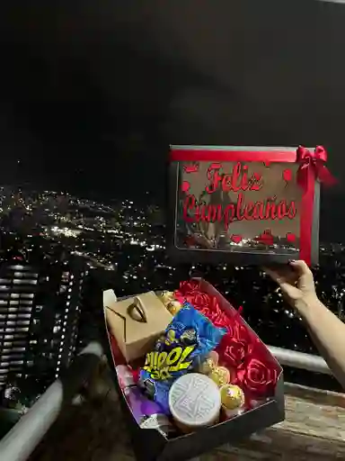 Regalo Madres-anchetas-chocolates-rosas-caja De Chocolates-caja Flores Con Chocolates-dia Madres-regalo Mamá-detalles-sorpresas