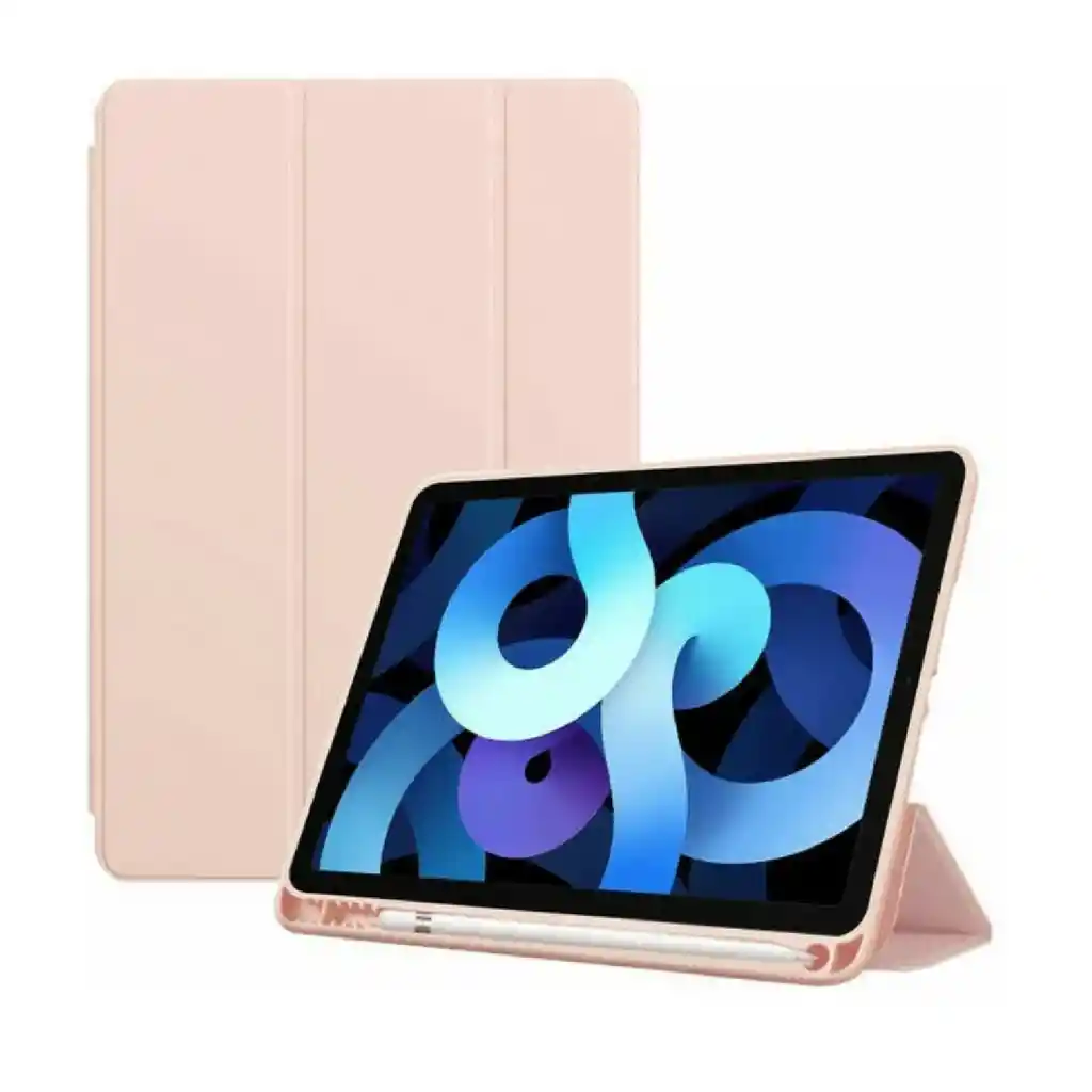 Estuche Protector Para Ipad 10.9 10a Gen Con Esp Para Lápiz + Cerámico - Rosado