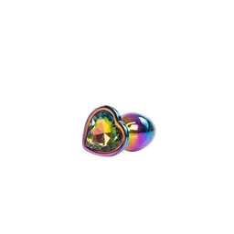 Plug Anal Metálico Talla S Tornasol Joya De Corazón - Onix Solari Camtoyz
