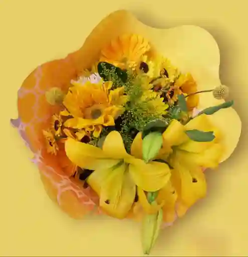 Bouquet Primaveral Mix De Flores Amarillas