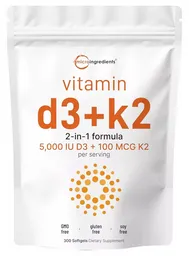 Vitamina D3 5000iu Plus K2