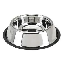 Comedero Huellitas En Acero Inoxidable 30 Cm