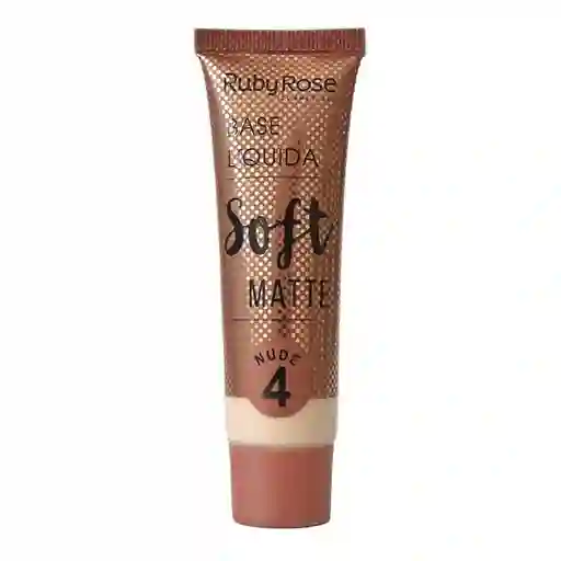 Ruby Rose Base Líquida Soft Matte Tono 4 Nude