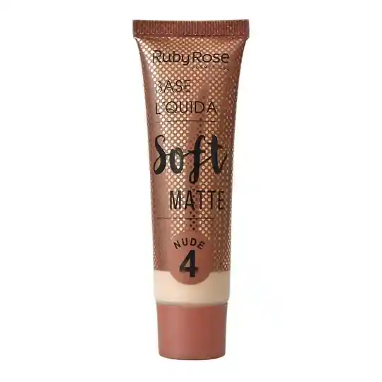 Ruby Rose Base Líquida Soft Matte Tono 4 Nude