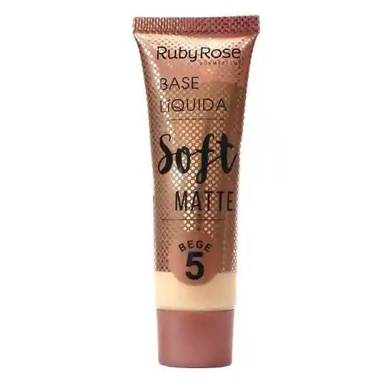 Ruby Rose Base Líquida Soft Matte Tono 5 Bege