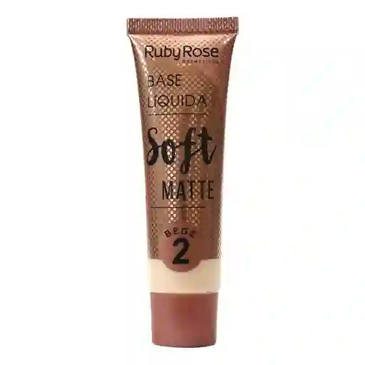 Ruby Rose Base Líquida Soft Matte Tono 2 Bege