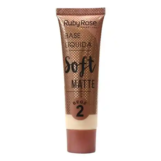 Ruby Rose Base Líquida Soft Matte Tono 2 Bege