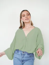 Blusa Ocaso Verde Manzana Única