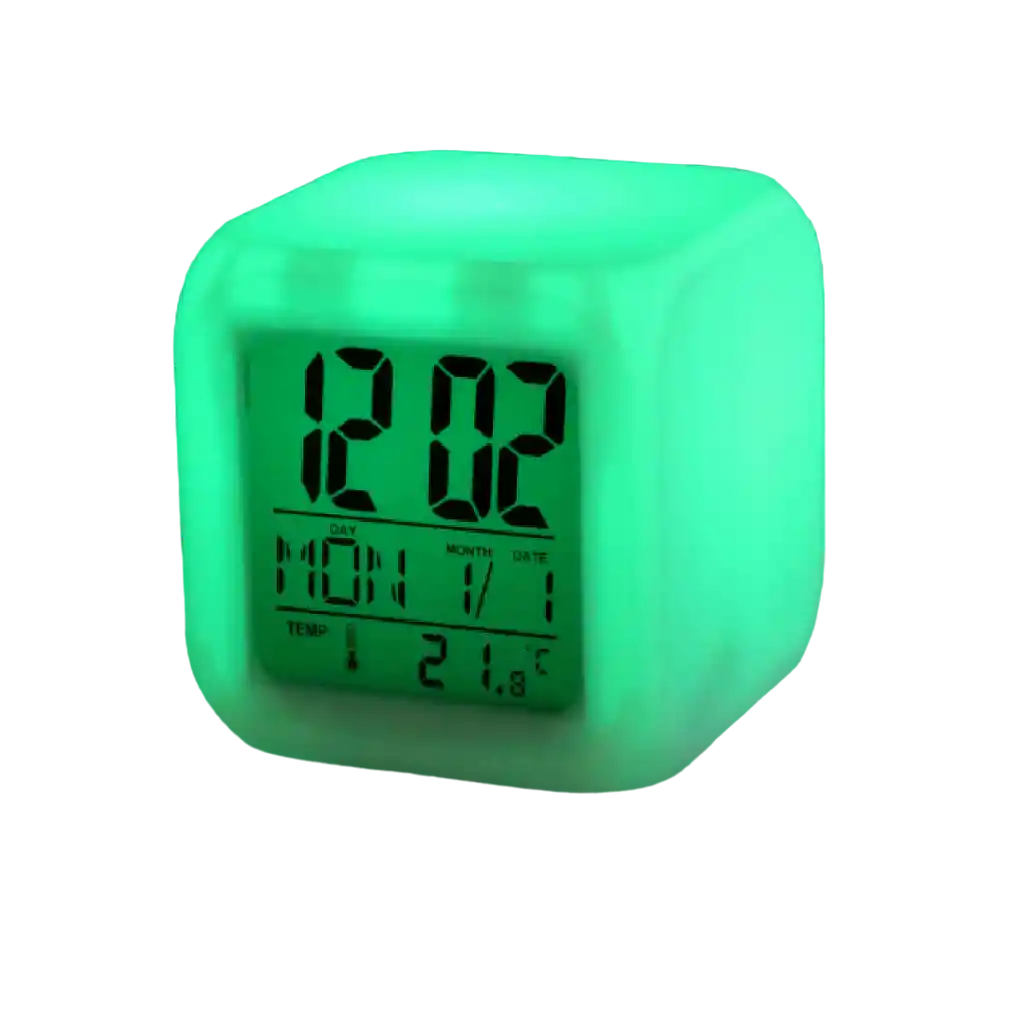 Reloj Despertador Cubo Led De Mesa Digital