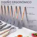 Set Utensilios Cocina En Silicona Y Juegos De Cuchillos 19pc