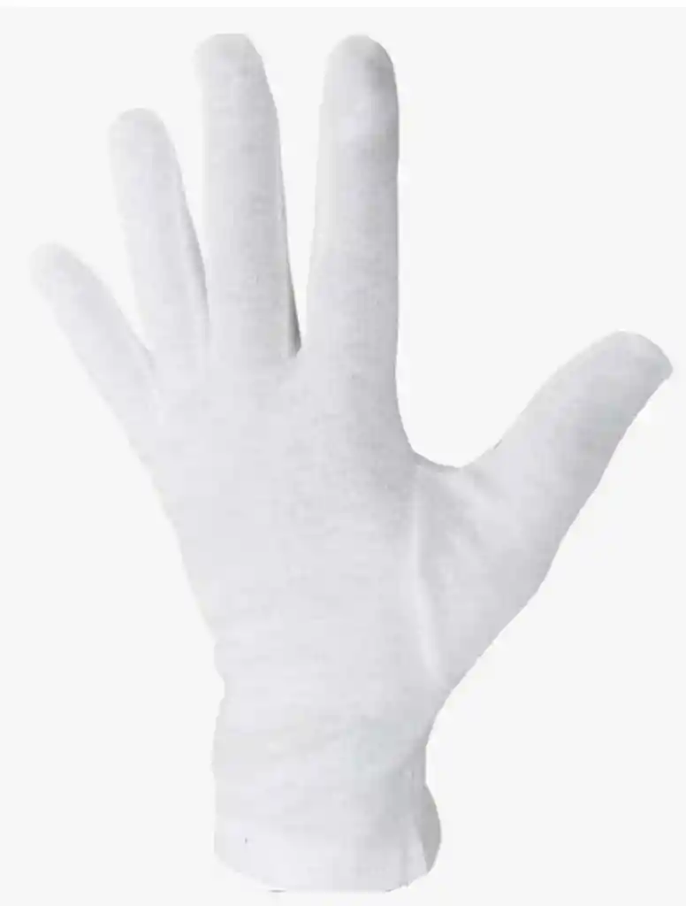 Guantes De Tela Blancos Algodón Talla 7