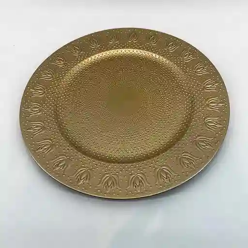Plato Base 33x33x16cm Borde Grabado Cham