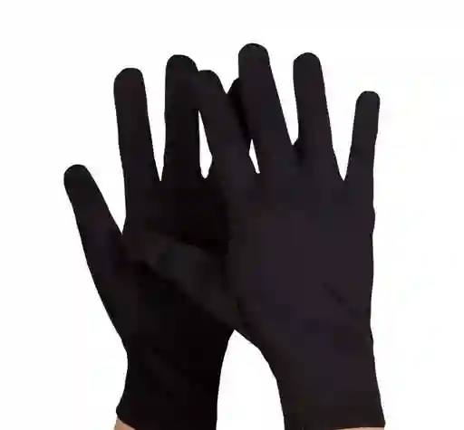 Guantes De Tela Negro Algodón Talla 8