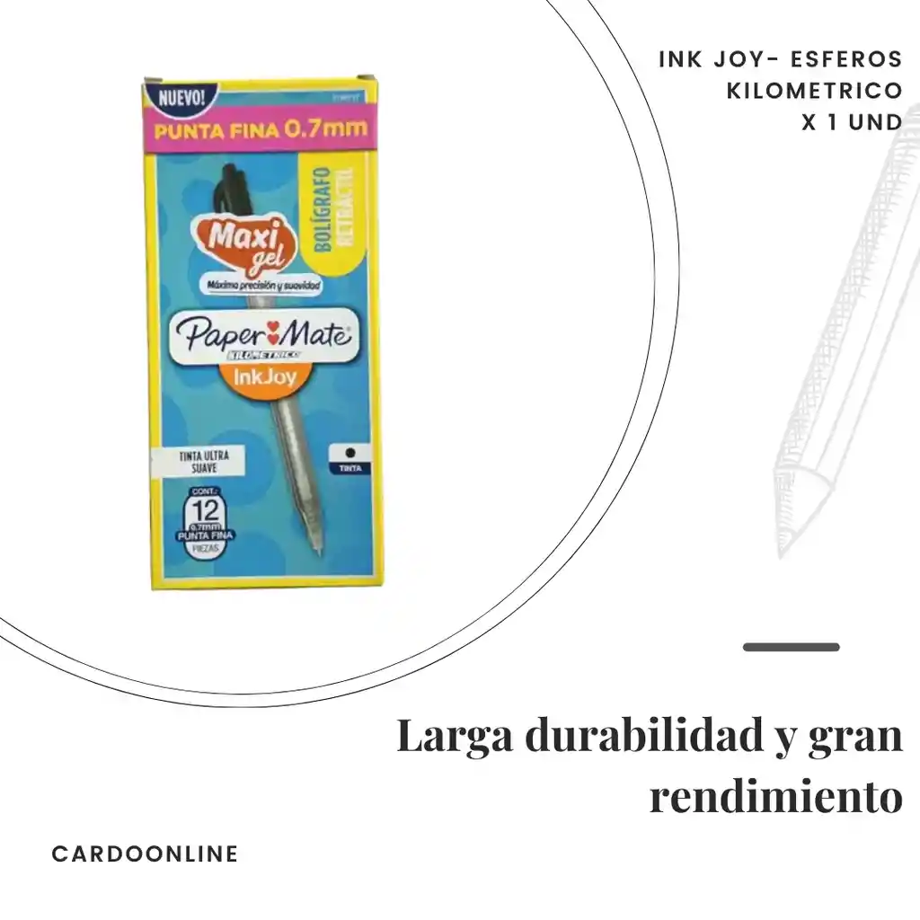 Ink Joy-esfero Kilometrico Retractil Maxigel 0.7mm