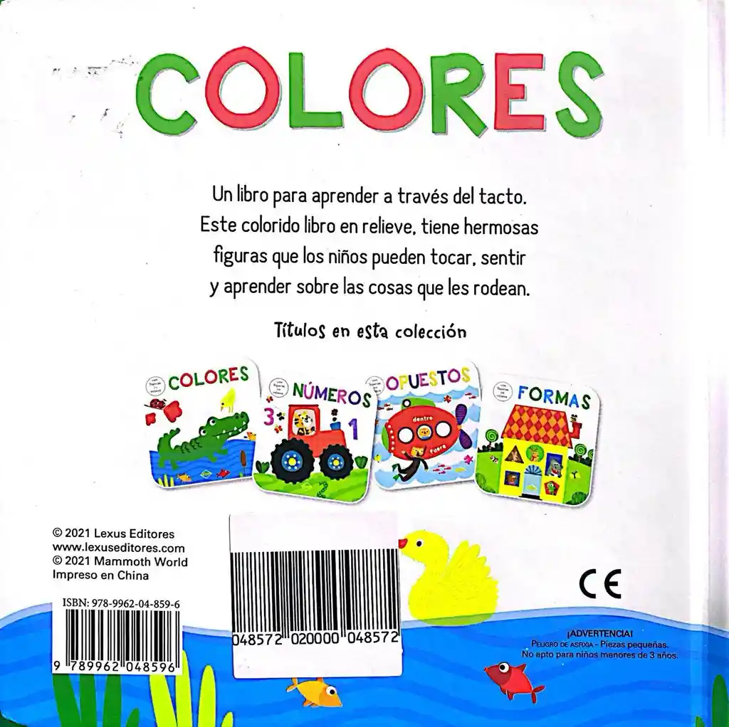 Libro Sensorial Los Colores Figuras Con Relieves Niños Bebes