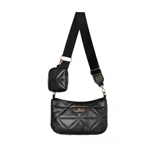 Bolso Dama Manos Libres Mujer Con Monedero Karla Chacon Rina Negro