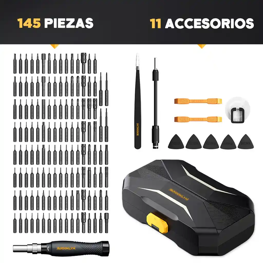 Destornilladores De Precision Brooklyn Juego Set 145 Piezas