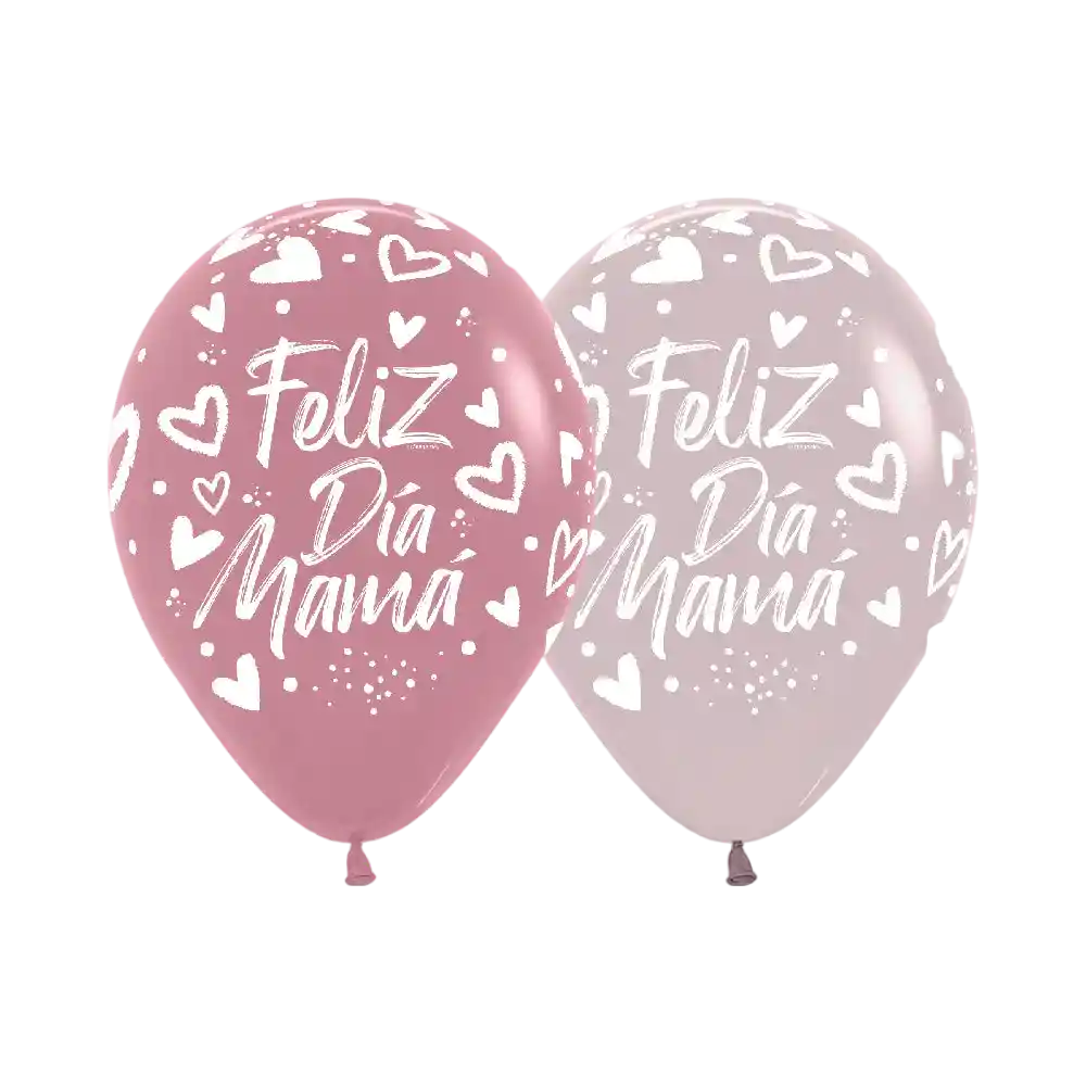 Bombas Globo Biodegradable De Latex Feliz Dia Mama Pastel Dusk Surtidas R12