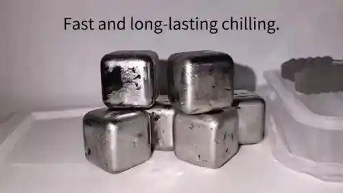 Cubos Hielo Metálicos, 6 Pzs, Acero Inoxidable