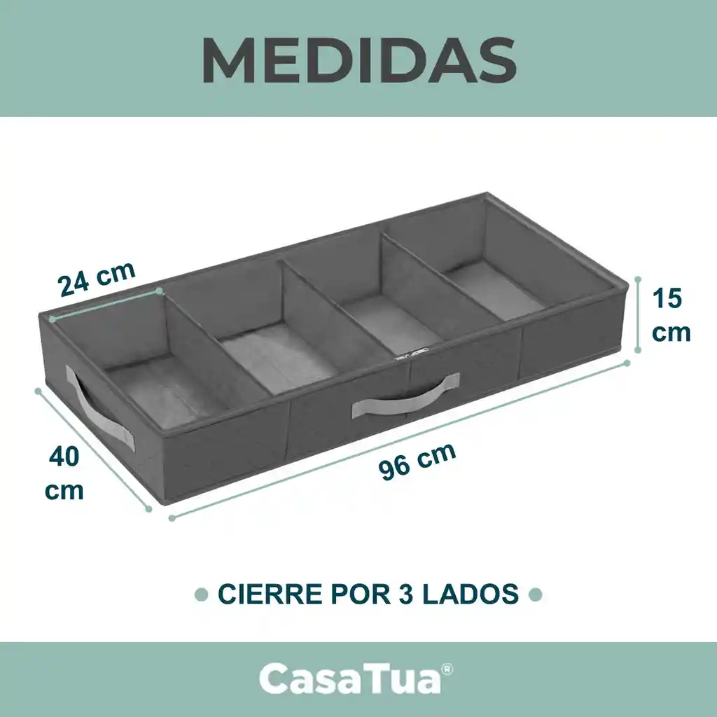 Organizador Almacenamiento De Ropa Casatua Bajo Cama Set 2