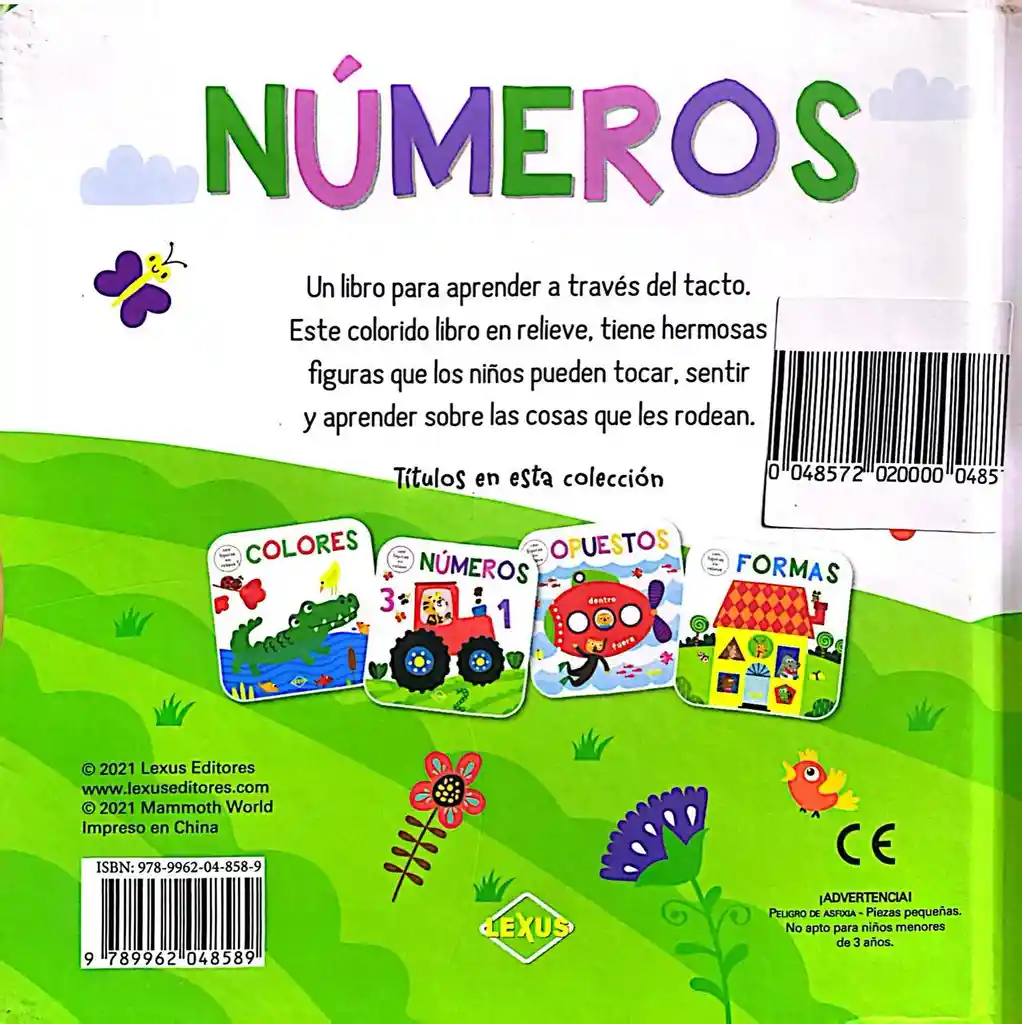 Libro Sensorial Los Números Figuras Con Relieves Niños Bebes