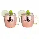 Mug Vasos Cobre Set De 2 Tazas Casatua Moscow Mule Coctel