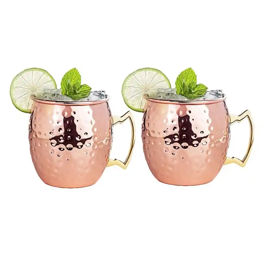 Mug Vasos Cobre Set De 2 Tazas Casatua Moscow Mule Coctel