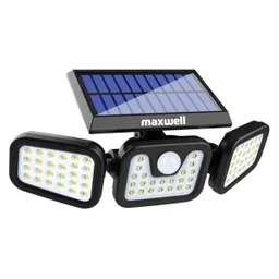 Lampara Solar Led Exterior Maxwell Sensor Movimiento 3 Direc