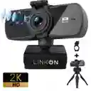 Webcam Camara Web Linkon 2k 1440p Usb Microfono + Tripode