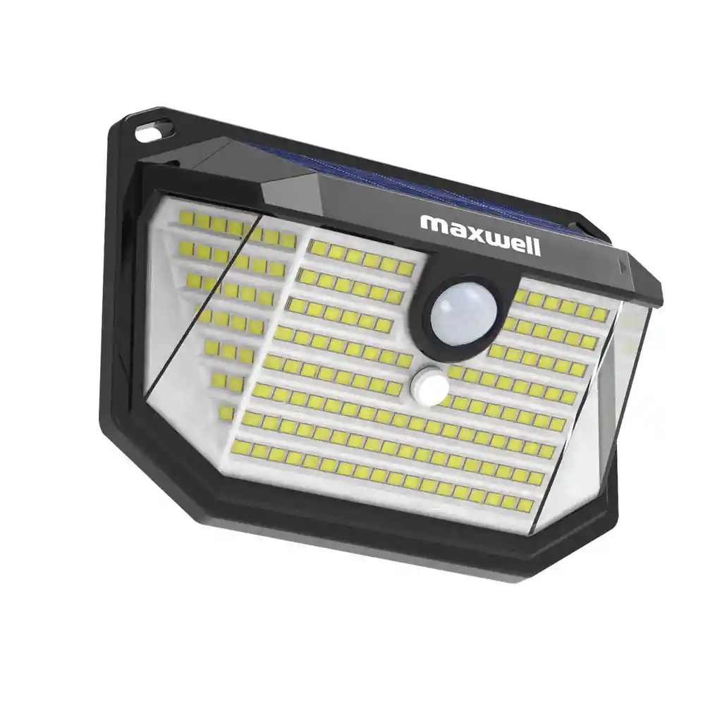 Lampara Solar Led Exterior Pared Maxwell Sensor Movimiento