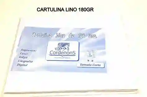 Cartulina Lino Tamaño Carta De 180 Gr Pte X 50 Unidades