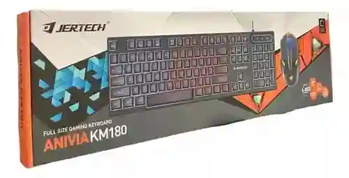 Combo Teclado Y Mouse Gamer Stars Km180 Luces Cable Rgb
