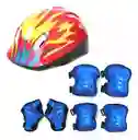 Kit De Proteccion Casco Rodilleras Coderas Niños Unisex